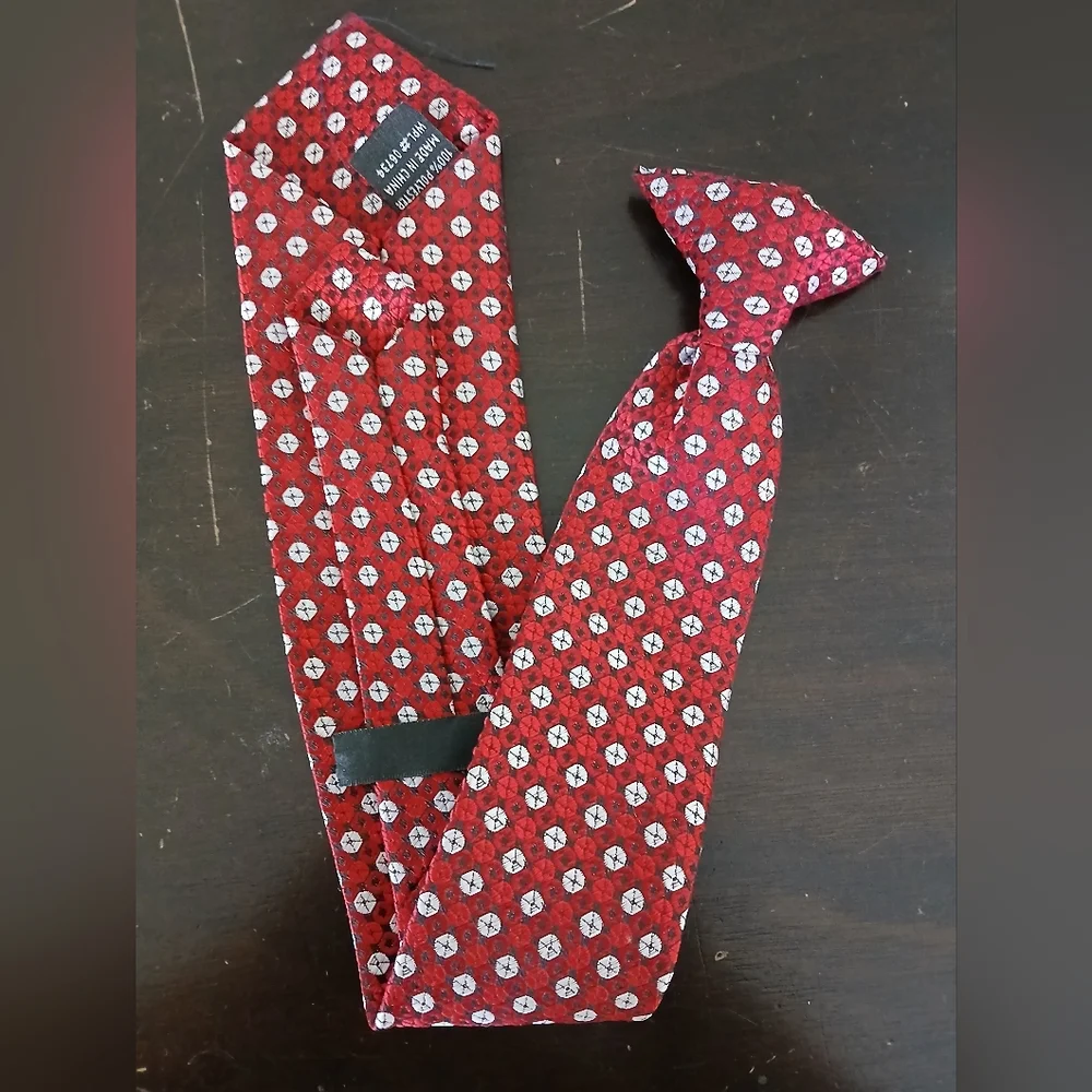 BOYS Red Patterned / Kids DressTie